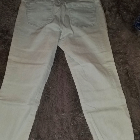 Jessica Simpson Rolled Crop Skinny Jean - Light Mint Colored - Picture 5 of 8